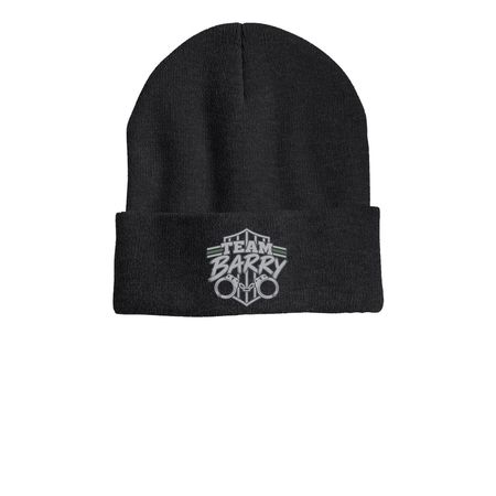 DOC Beanie, a Heather Charcoal Printed Cuffed Beanie