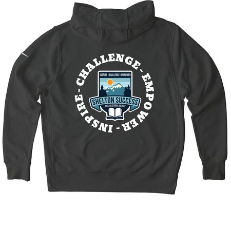Nike (INSPIRE - CHALLENGE - EMPOWER), a Anthracite Nike Club Fleece Pullover Hoodie