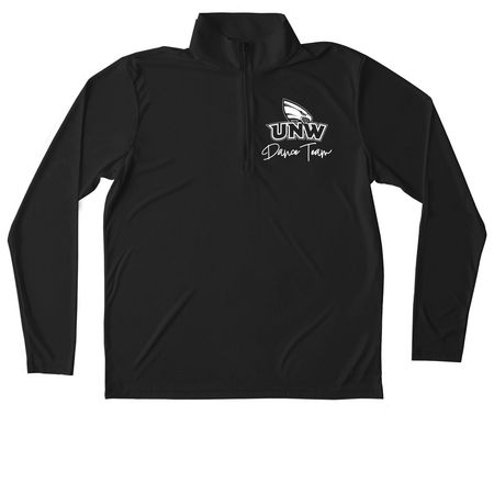 UNW Dance Team Quarter Zip, a Black Unisex Performance Quarter Zip Pullover