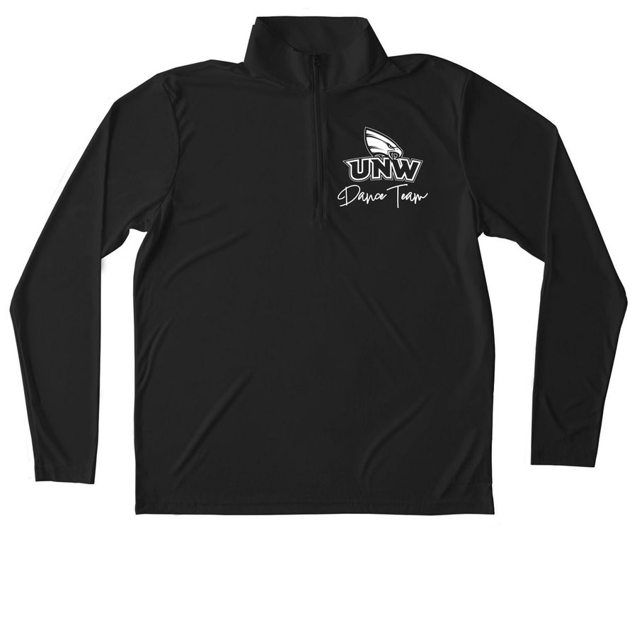 UNW Dance Team Quarter Zip, a Black Unisex Performance Quarter Zip Pullover