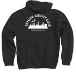 Long Sleeve & Sweatshirts, a Black Pullover Hoodie (back-view)
