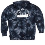 Long Sleeve & Sweatshirts, a Black Tie Dyed Pullover Hoodie (back-view)