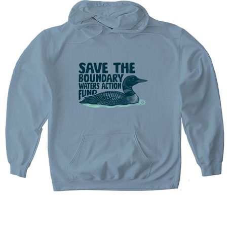 Save the Boundary Waters Action Fund, a Stone Blue Gildan Softstyle Pullover Hoodie