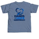 Hands of Hope, a Blue Jean Comfort Colors Unisex Tee (back-view)