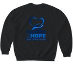 Hands of Hope, a Black Softstyle Crewneck Sweatshirt (back-view)