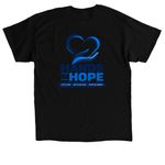 Hands of Hope, a Black Classic Unisex Tee (back-view)