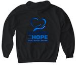 Hands of Hope, a Black Gildan Softstyle Pullover Hoodie (back-view)