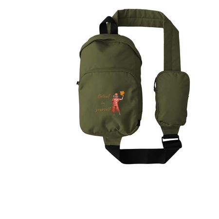 Beleaf in yourself sling bag, a Olive Grove Sling Bag