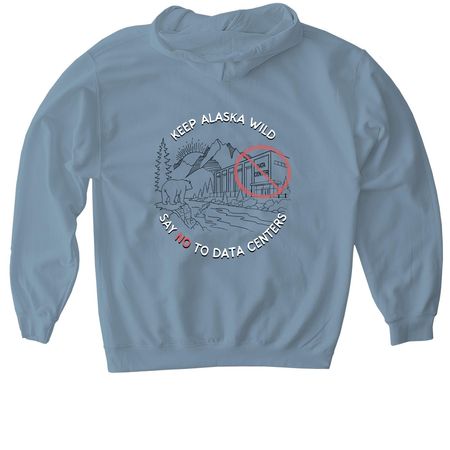 Simple Keep Alaska Wild Hoodies, a Stone Blue Gildan Softstyle Pullover Hoodie