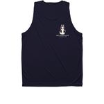 For our future, a True Navy Unisex Performance Tank (back-view)