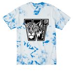 Wildcats Double Design Tops, a True Royal Crystal Tie Dye Tee (back-view)