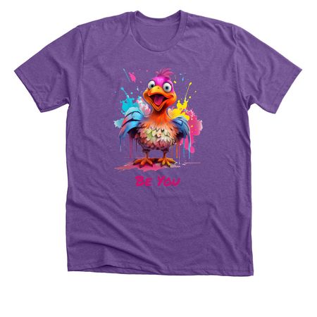 Be You t-shirt, a Heather Team Purple Premium Unisex Tee
