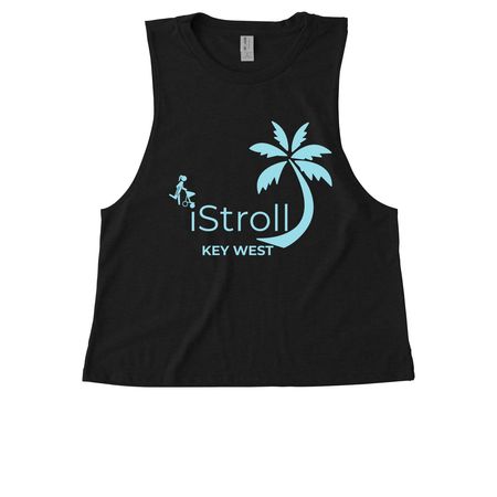iStroll Summer, a Deep Black Allmade Eco Triblend Women?s Muscle Tank