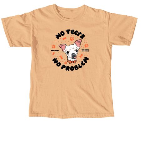 SDS - No Teefs No Problem / Toothless, a Neon Cantaloupe Comfort Colors Unisex Tee