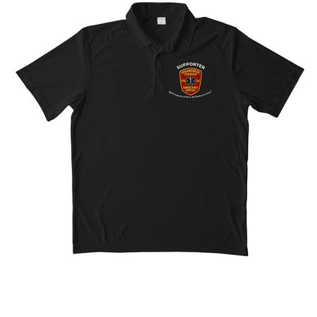 STAS Supporter Active Wear, a Black Unisex Performance Polo