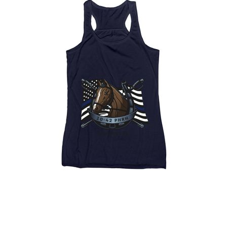 Support Retired Police Horses, a Navy Women's Racerback