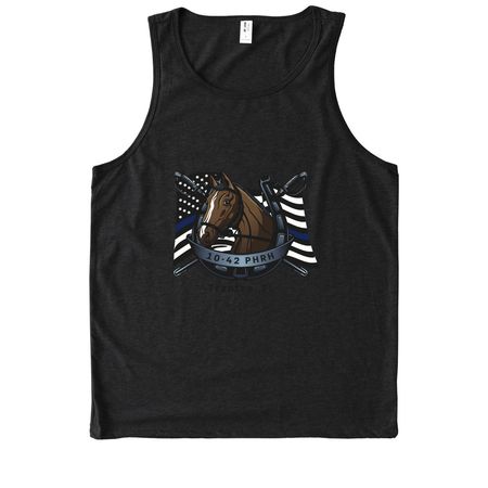 Support Retired Police Horses, a Deep Black Allmade Eco Triblend Tank