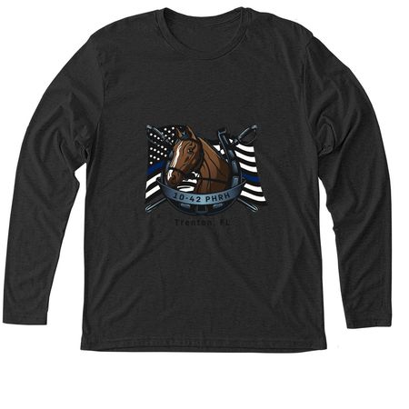 Support Retired Police Horses, a Vintage Black Triblend Long Sleeve Tee