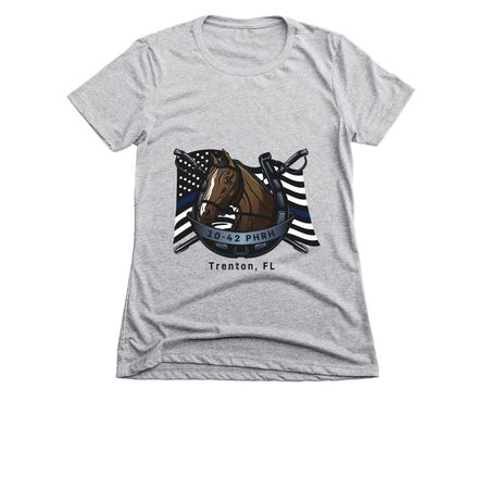 Support Retired Police Horses, a Dark Heather Grey Women's Slim Fit Tee