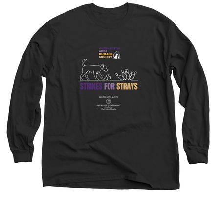 2026 WAHS Strikes for Strays (Dog WHITE), a Black Classic Long Sleeve Tee