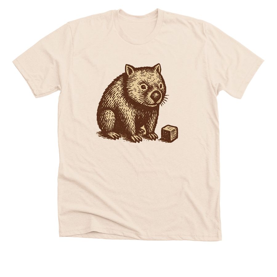 Wombat, a Heather Soft Cream Premium Unisex Tee