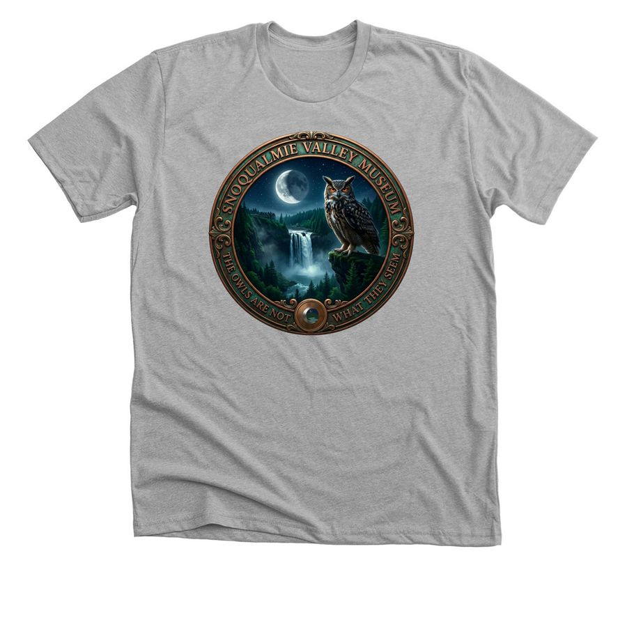 Twin Peaks- Falls, a Athletic Heather Premium Unisex Tee