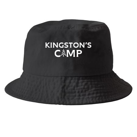 KC Hats, a Black Printed Bucket Hat