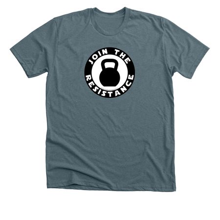 Join the Resistance, a Heather Slate Premium Unisex Tee