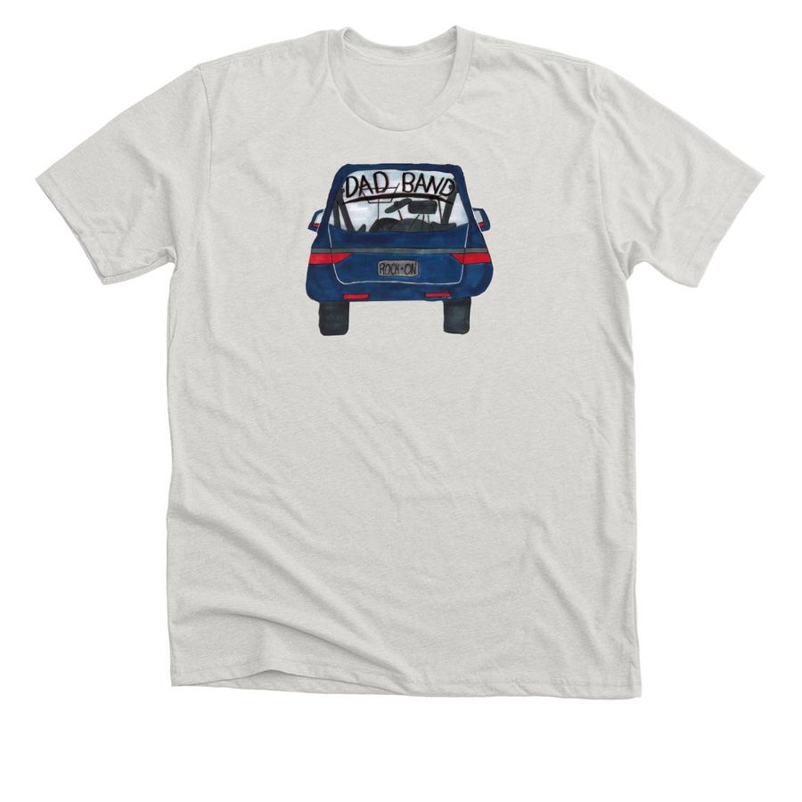 Dad Band Tee Shirt, a Heather Cement Premium Unisex Tee