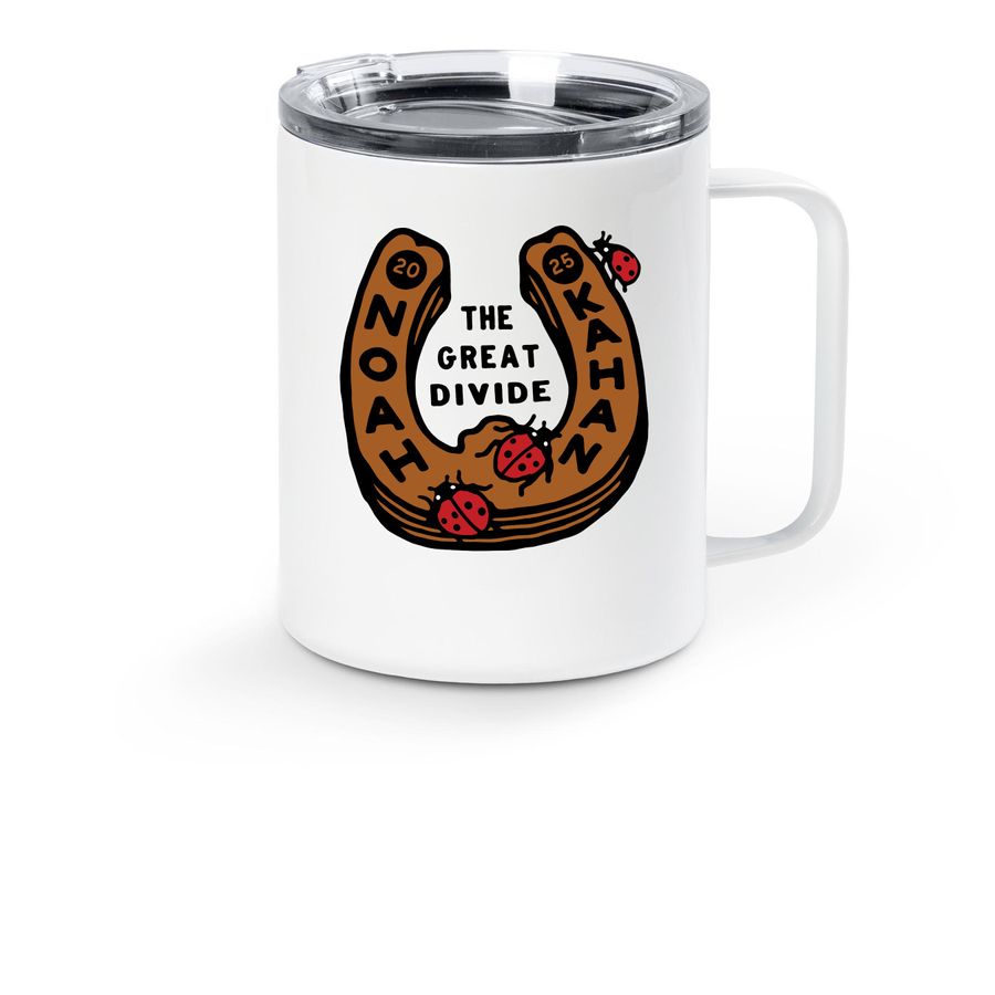 Noah Kahan The Great Divide Tour Travel Mug, a White Stainless Steel Travel Mug