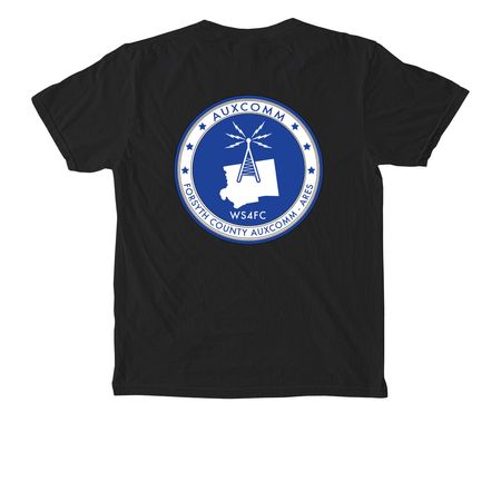 Duty Pocket Shirt, a Black Comfort Colors Pocket Tee (back-view)