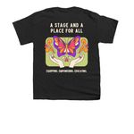 Broadway in Bixby: Wings Edition, a Black Youth Unisex Tee (back-view)