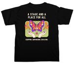Broadway in Bixby: Wings Edition, a Black Comfort Colors Unisex Tee (back-view)