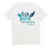 Fish Pono--Save Our Reefs, a Bright White Allmade Eco Triblend Unisex Tee (back-view)