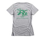 ACLT 2026 PCC-Green Logo, a Dark Heather Grey Women's Slim Fit Tee (back-view)