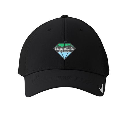 Diamond Links Golf Course Hats, a Black Printed Nike Dri-FIT Legacy Performance Cap