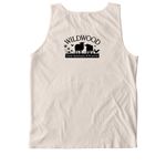 Wildwood Pride: Trans Flag Design, a Ivory Comfort Colors Tank Top (back-view)