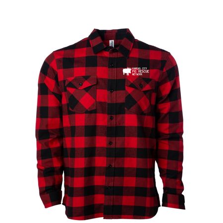 KCPRN Fall Collection, a Red/ Black Unisex Flannel Shirt