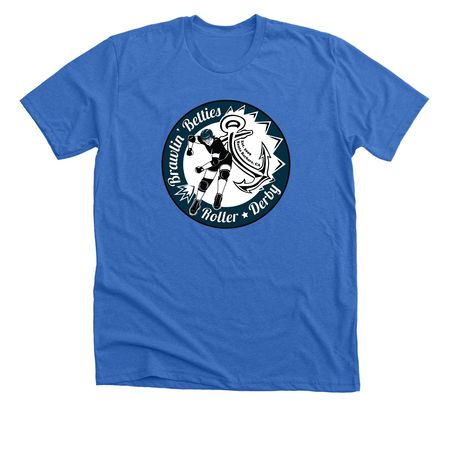 Brawlin' Betties Blocker, a Heather True Royal Premium Unisex Tee