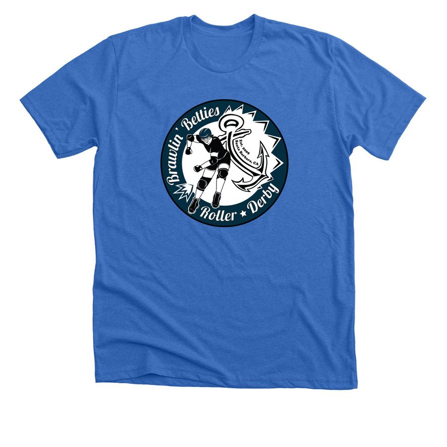 Brawlin' Betties Blocker, a Heather True Royal Premium Unisex Tee