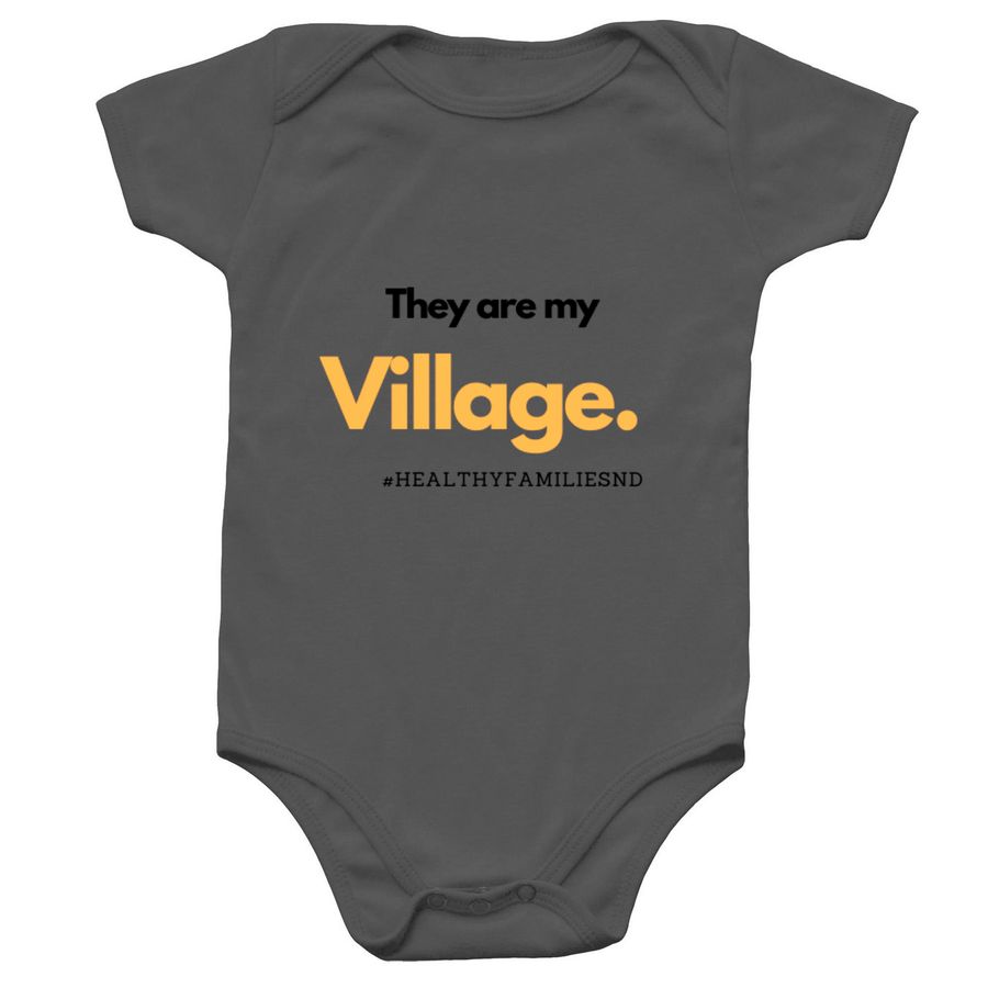 They are my Village Onesie, a Charcoal Infant Onesie