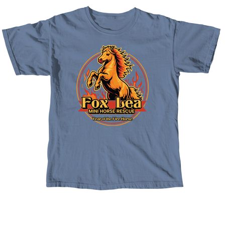 Fox Lea Mini Horse Rescue, a Blue Jean Comfort Colors Unisex Tee
