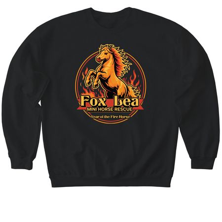 Fox Lea Mini Horse Rescue, a Black Softstyle Crewneck Sweatshirt