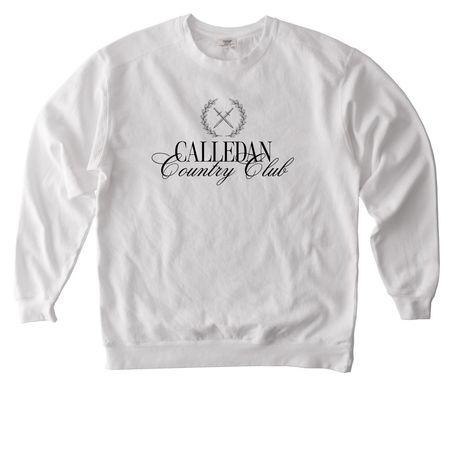 Calledan Country Club, a White Comfort Colors Crewneck Sweatshirt