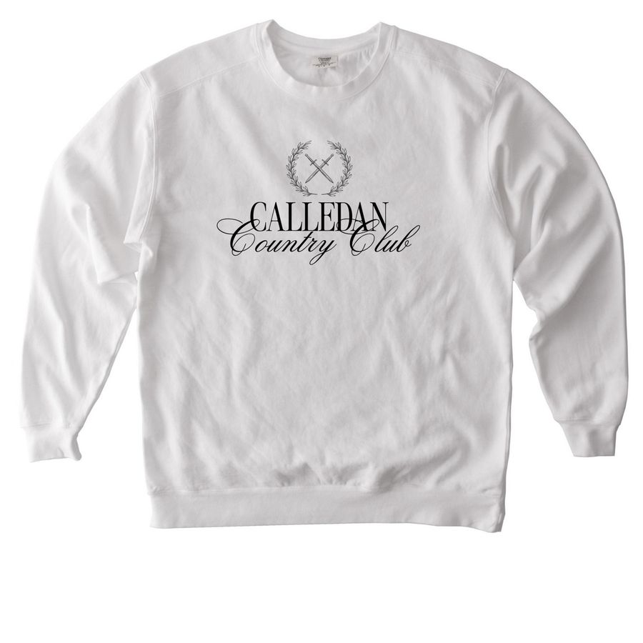 Calledan Country Club, a White Comfort Colors Crewneck Sweatshirt