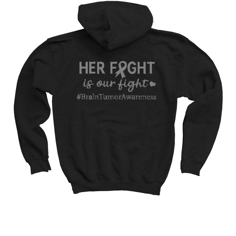 Team Kyleigh ?, a Black Youth Pullover Hoodie (back-view)