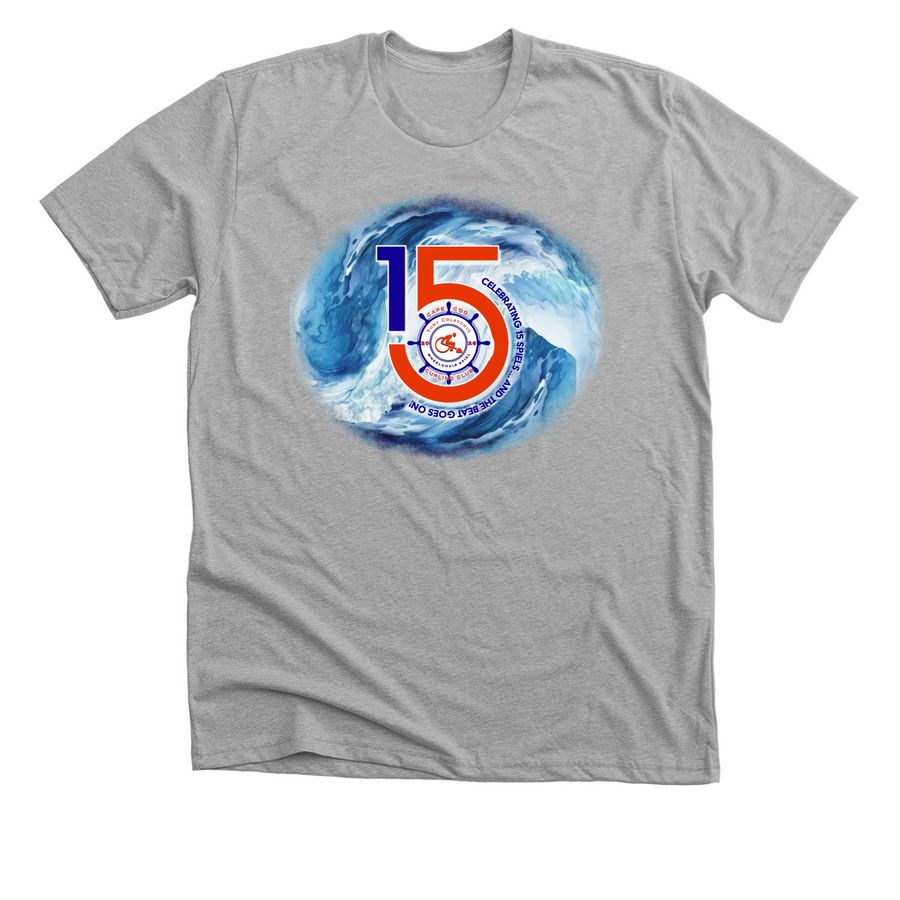 Tony Colacchio 15th Wheelchair Spiel, a Athletic Heather Premium Unisex Tee