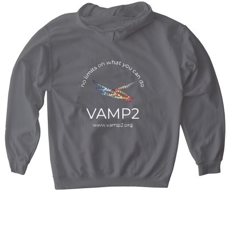 VAMP2 Winter Collection&nbsp;, a Charcoal Gildan Softstyle Pullover Hoodie (back-view)
