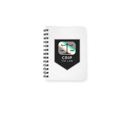 Crip the Law Notebook, a White Spiral Notebook