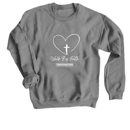 Team Ethan 2024, a Charcoal Crewneck Sweatshirt